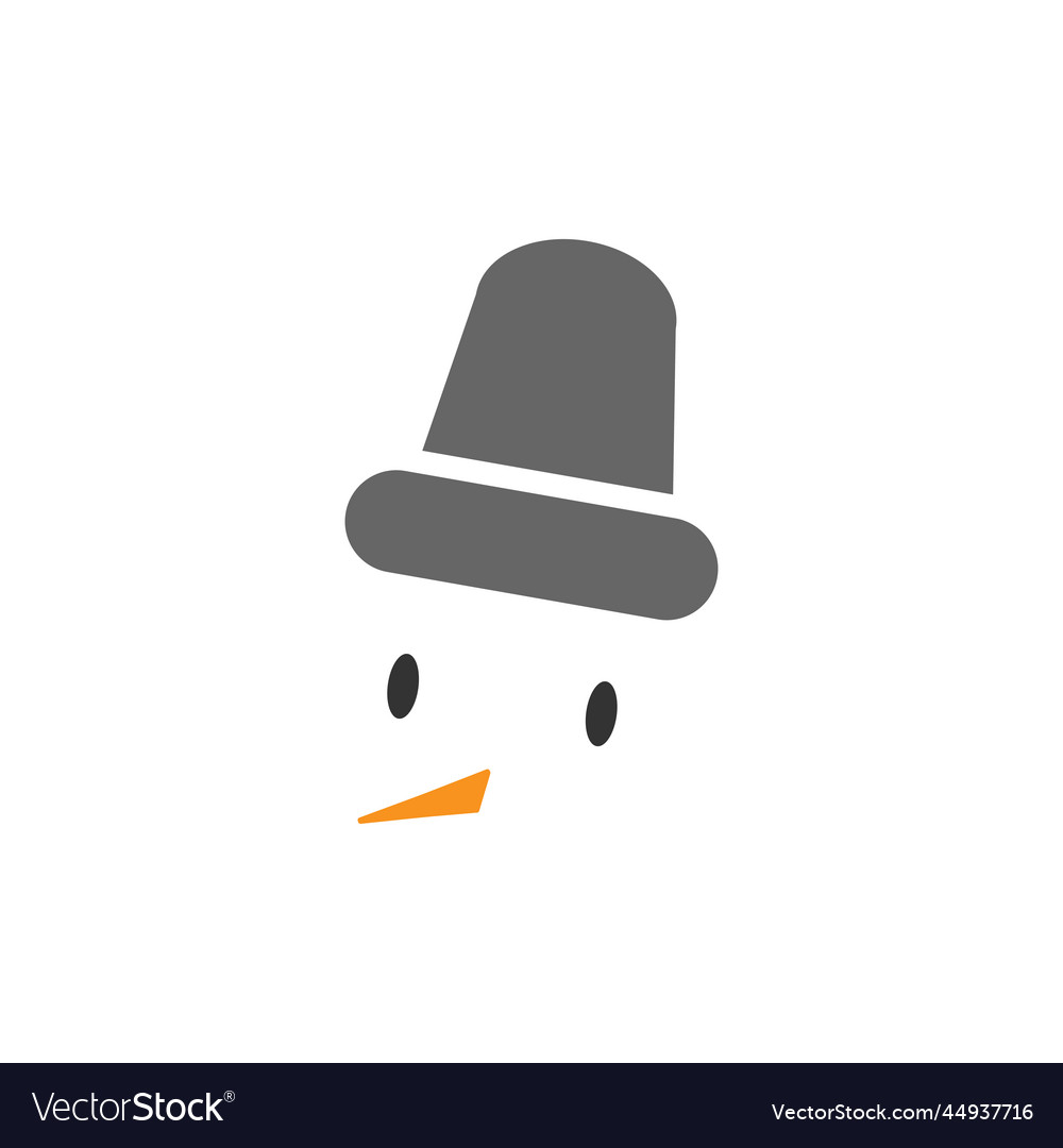 Snowman winter icon design template isolated