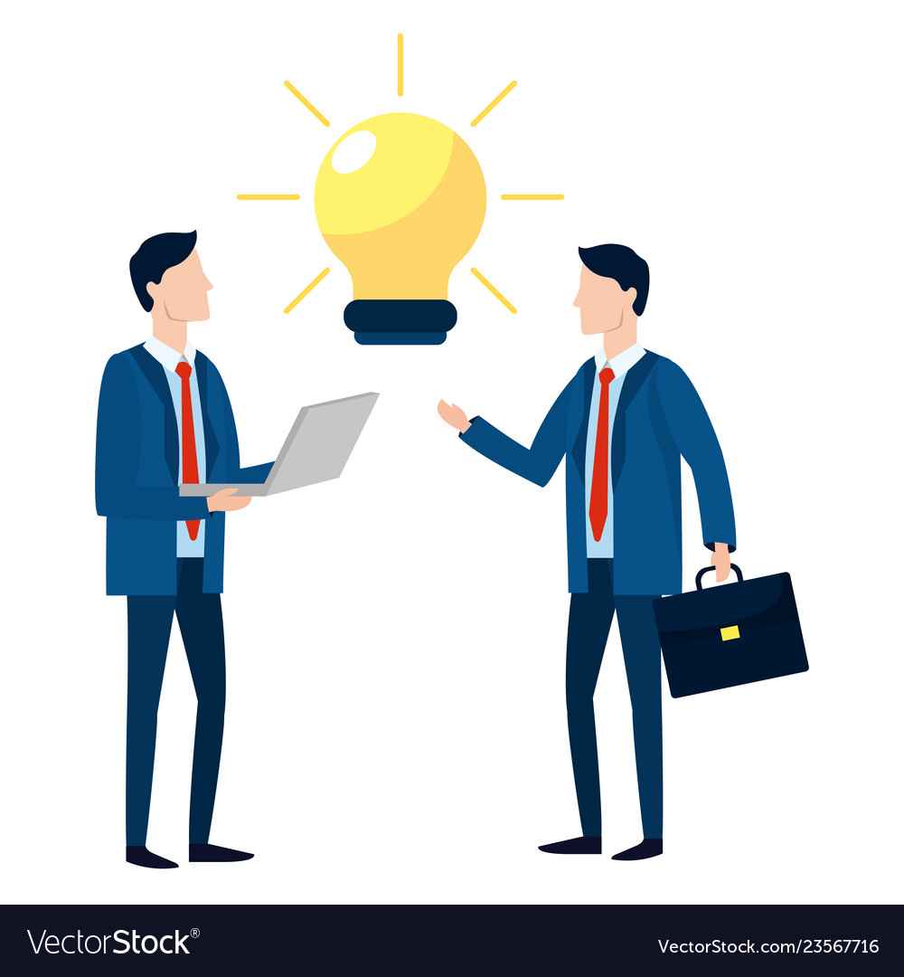 Successful businessmen avatar cartoon