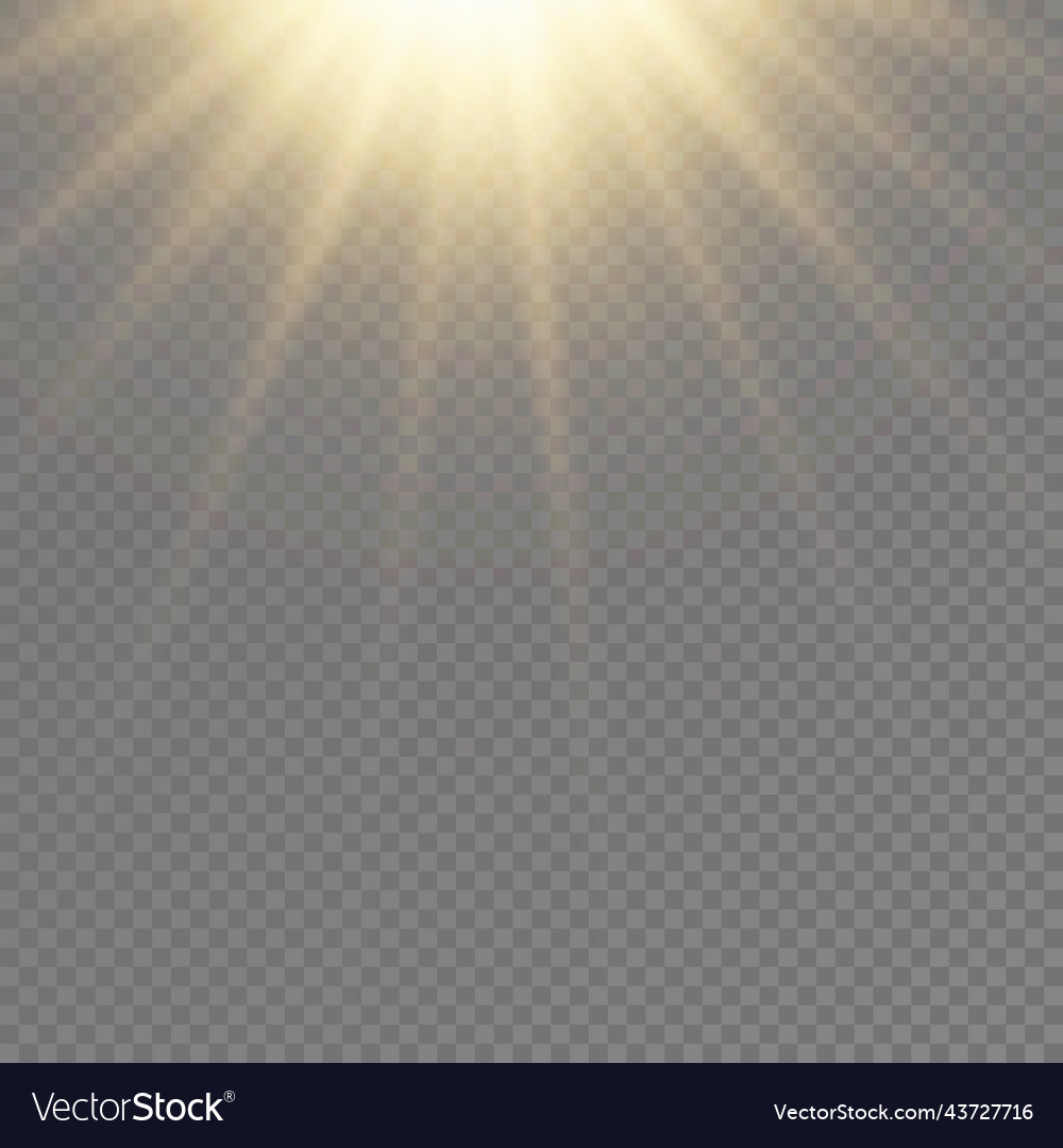 Sunlight with bright explosion flare sun rays