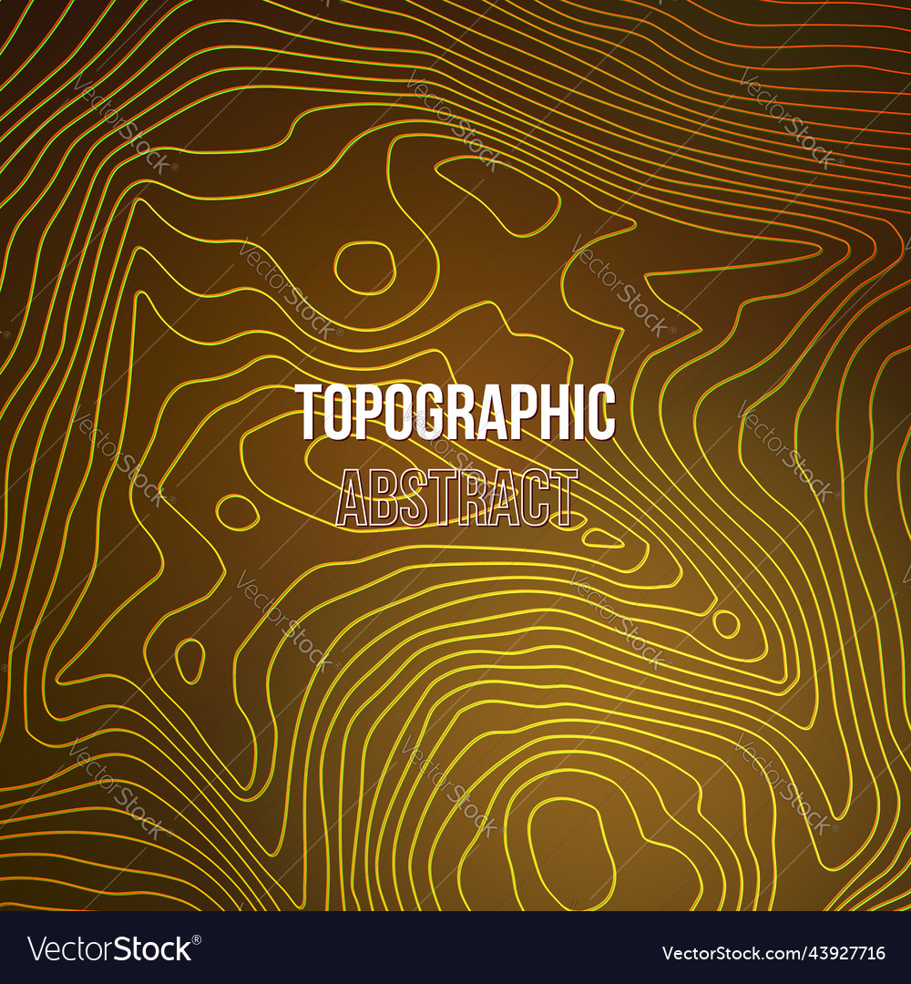 Topographic map colorful abstract background vector image Topographic map colorful abstract background