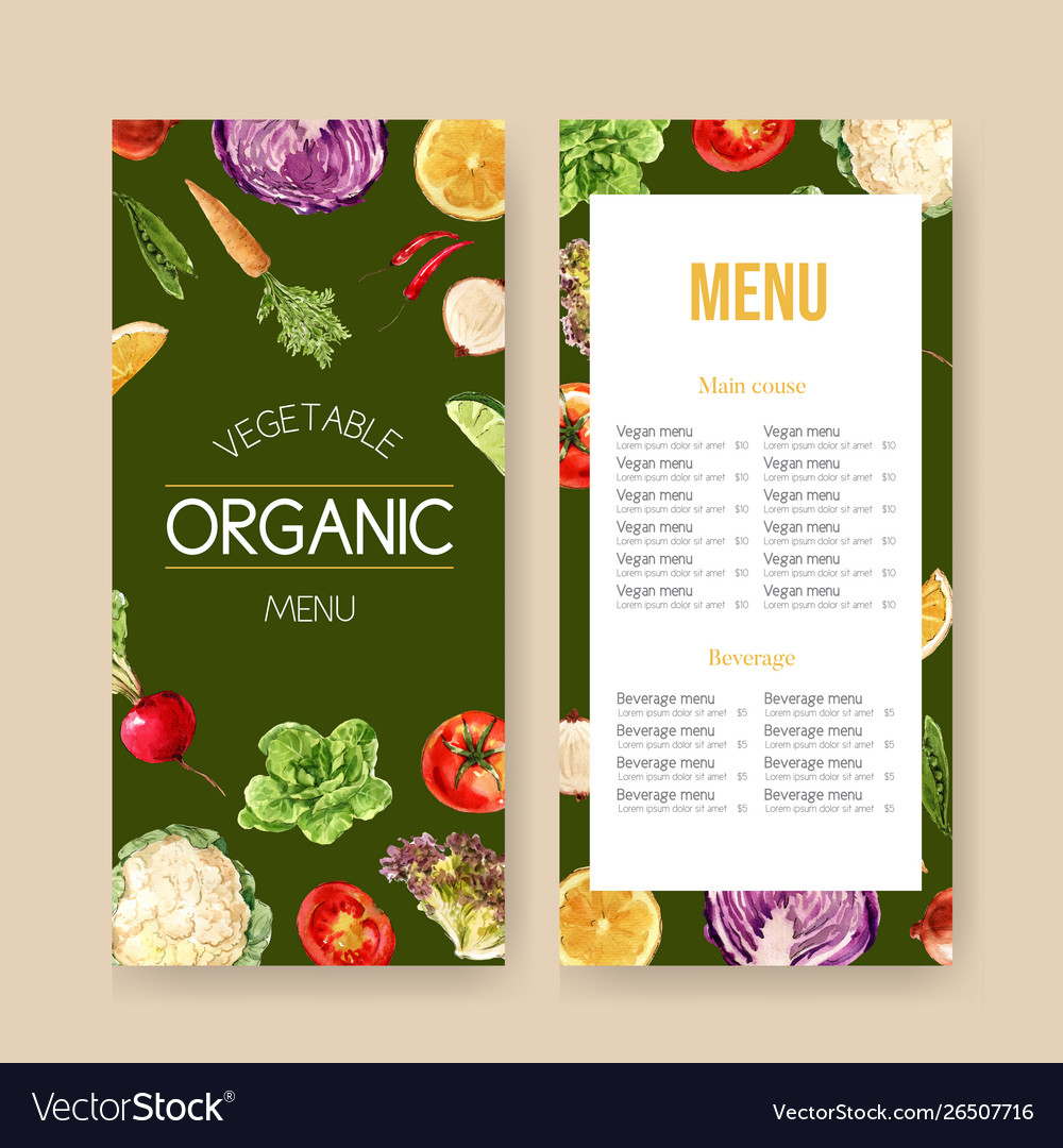 Vegetable watercolor paint collection fresh food vector image Vegetable watercolor paint collection fresh food