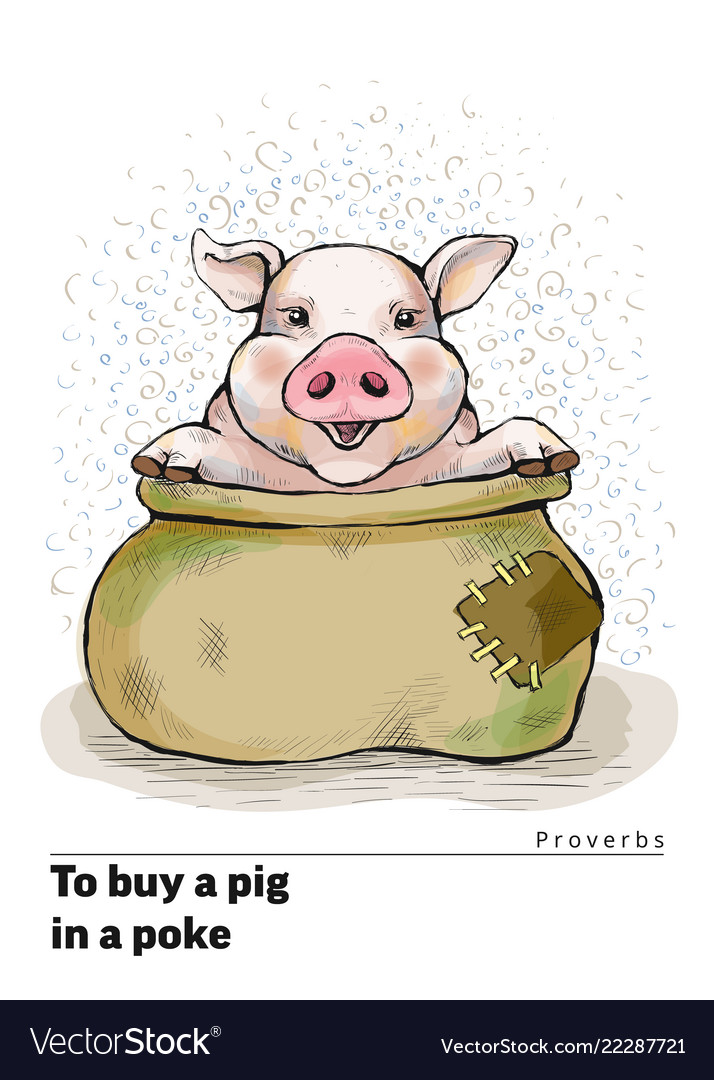 A series of postcards with piglet proverbs