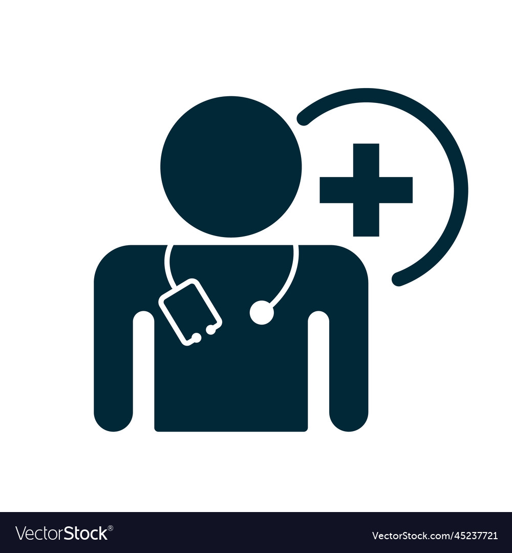 Doctor icon or physician symbol Royalty Free Vector Image