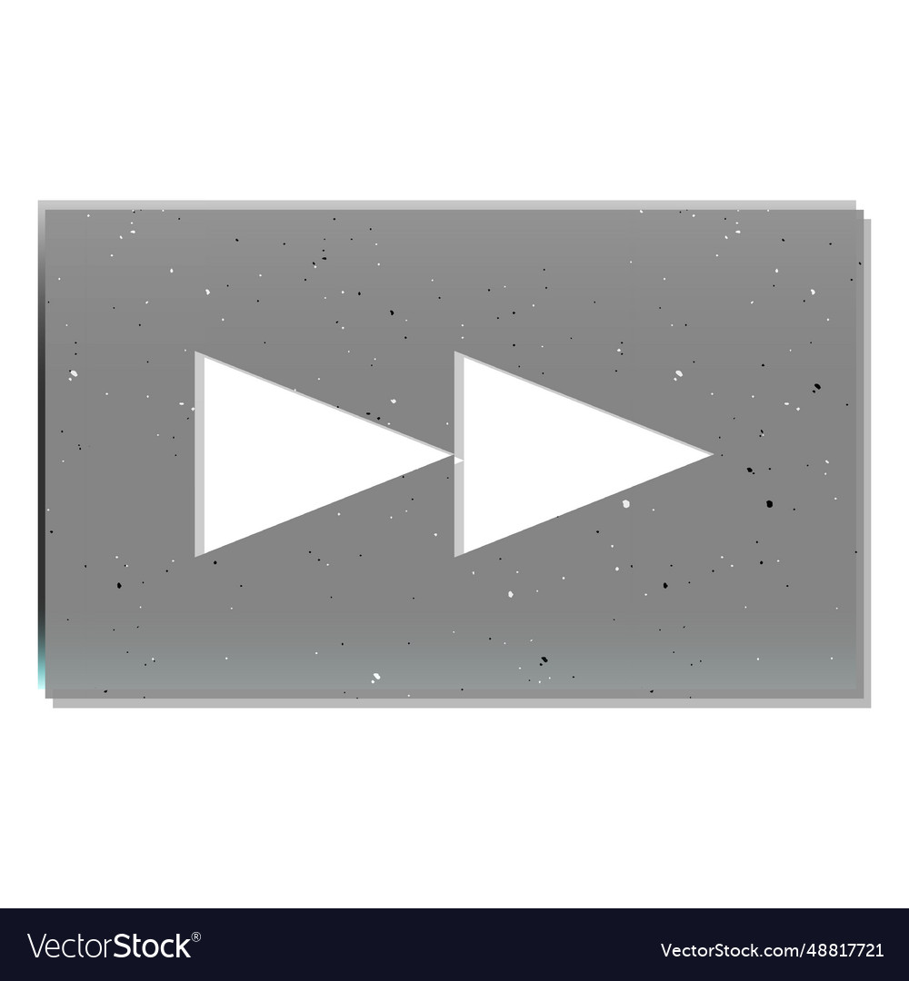 Fast forward button rectangle icon vector image Fast forward button rectangle icon