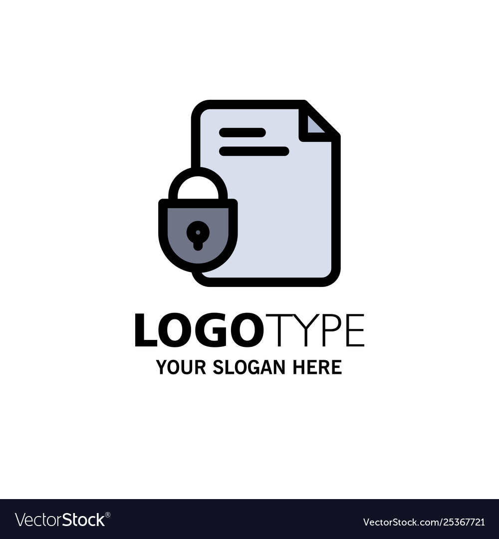 File document lock security internet business vector image File document lock security internet business