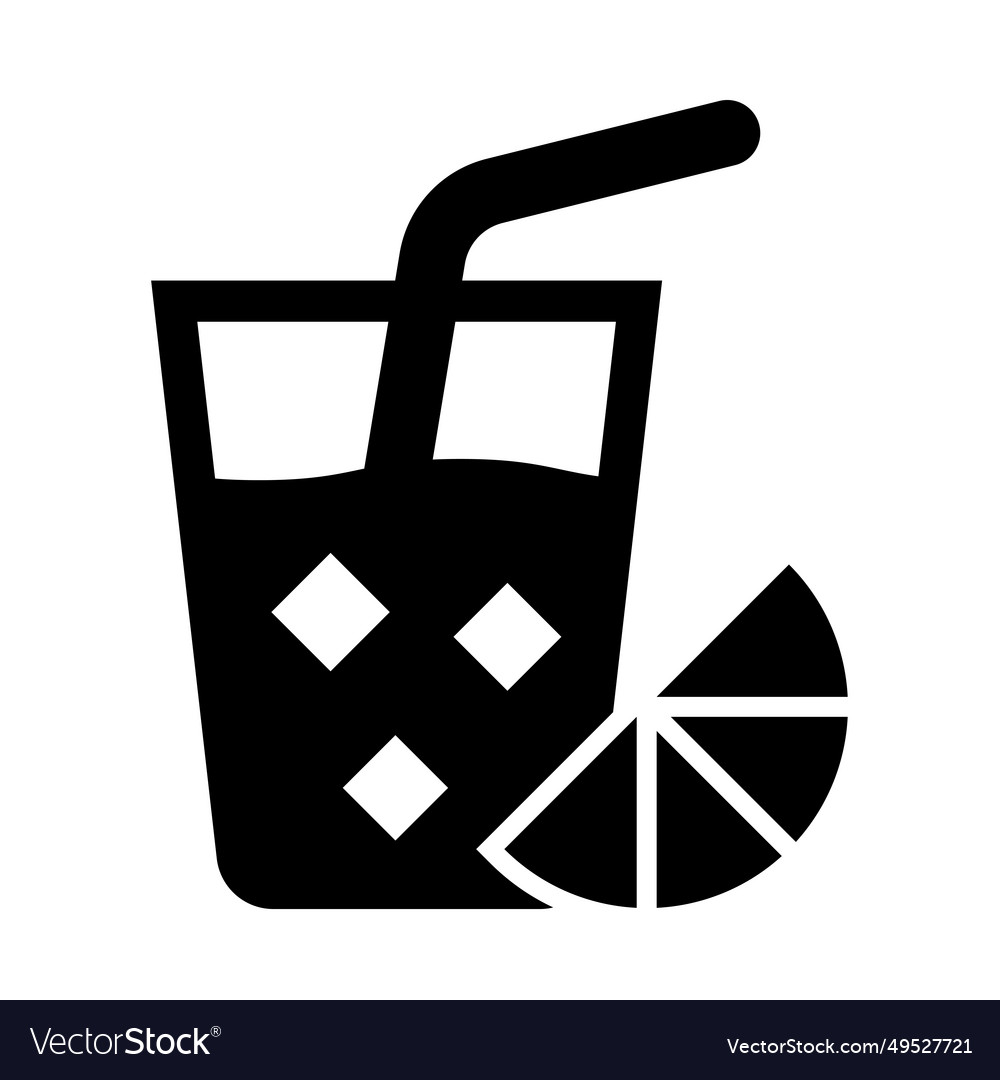 Fresh juice glyph icon for personal