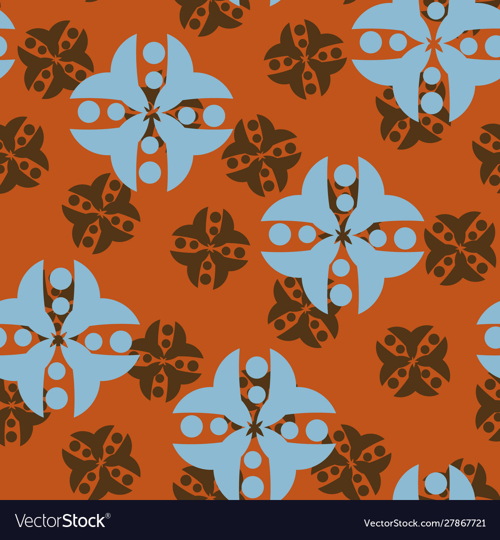 Geometric ethnic seamless pattern in brown