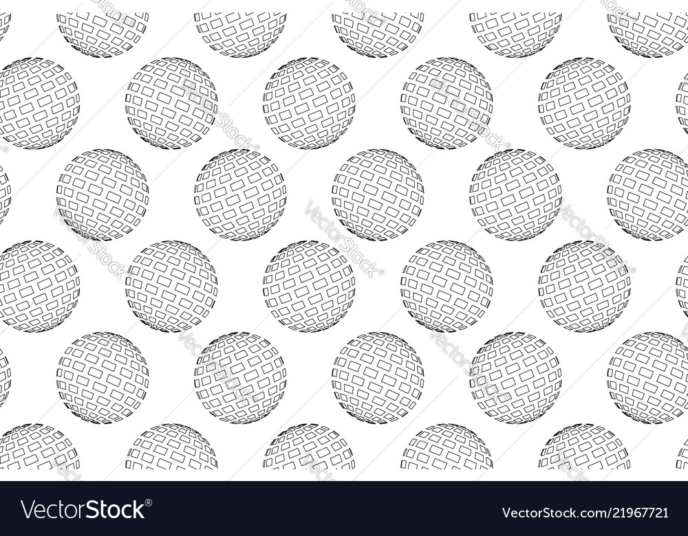 Globe - abstract square pattern vector image Globe - abstract square pattern