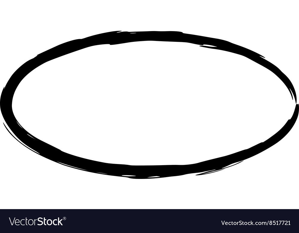 Grunge frame oval shape Royalty Free Vector Image