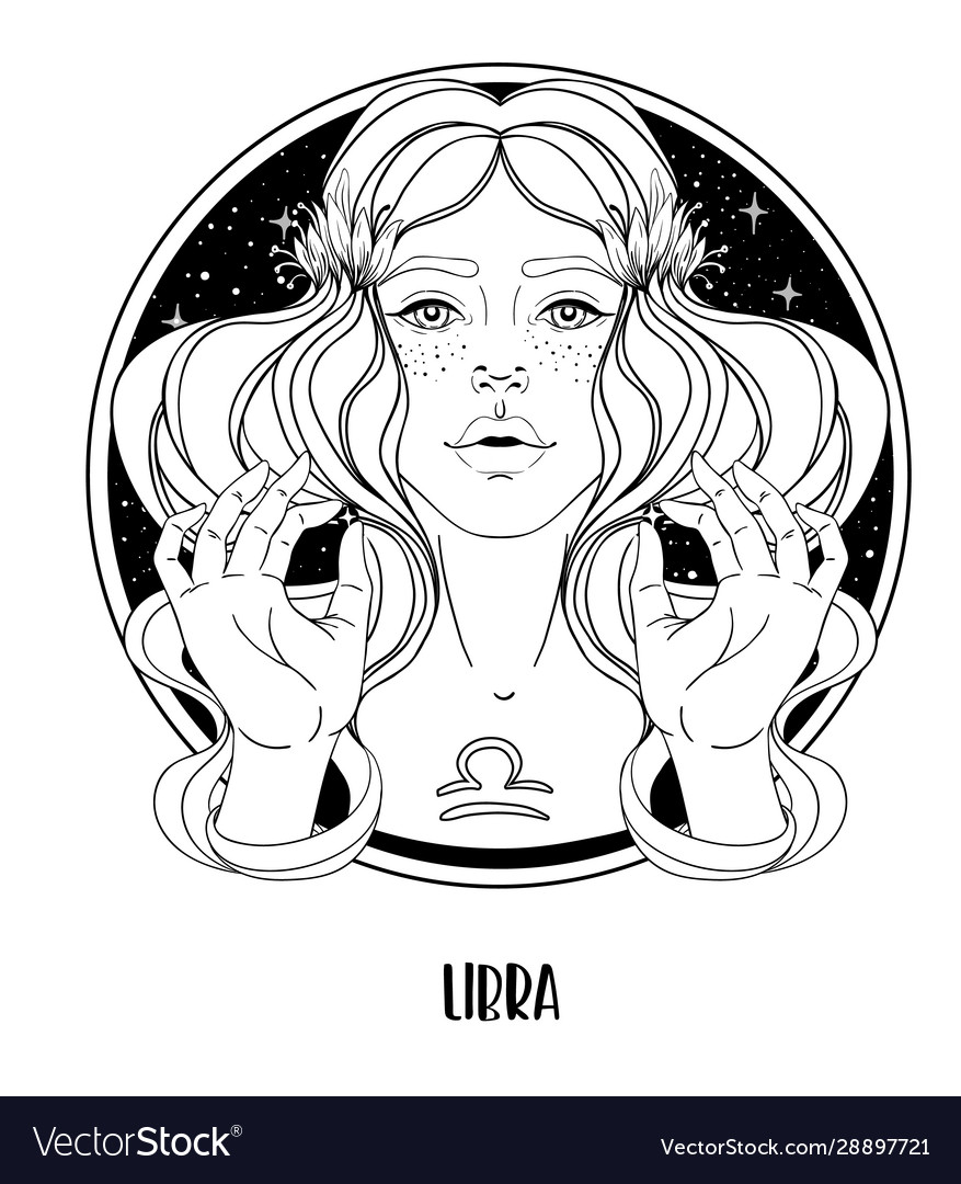 Libra astrological sign Royalty Free Vector Image