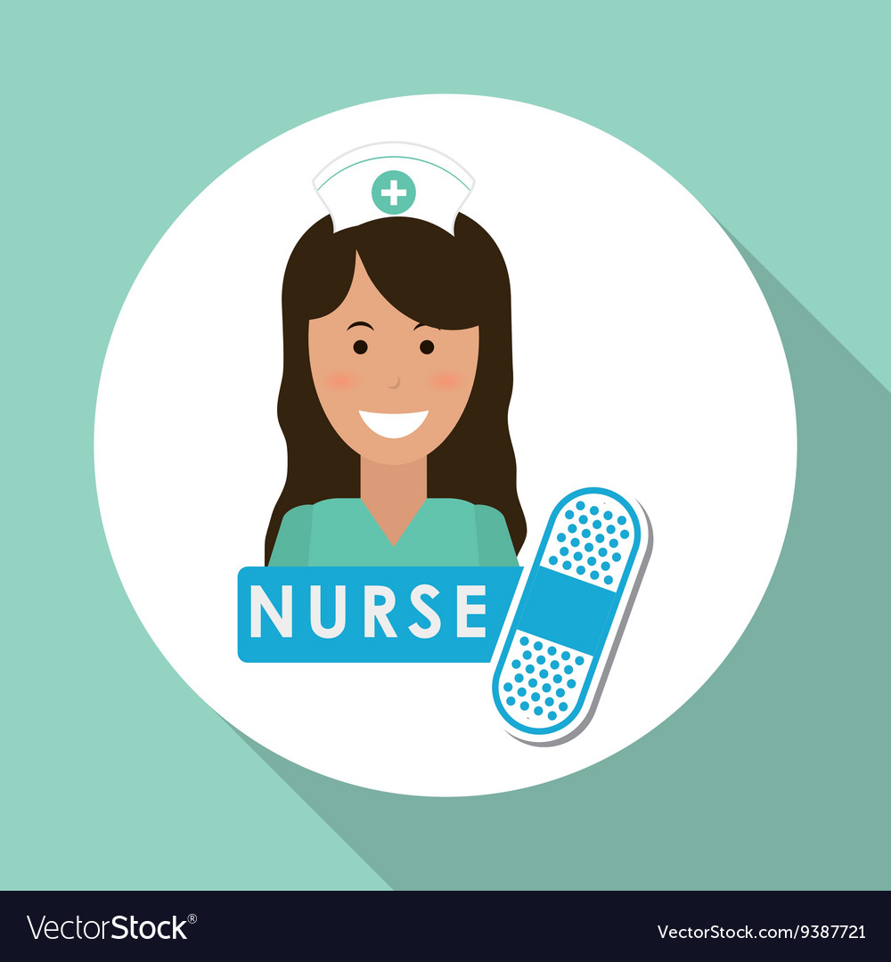 Medical care design nurse icon white background