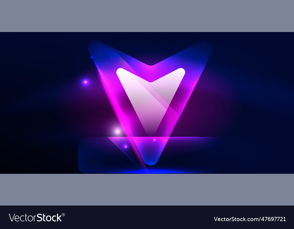Neon speed arrow and line shapes background hi vector image Neon speed arrow and line shapes background hi