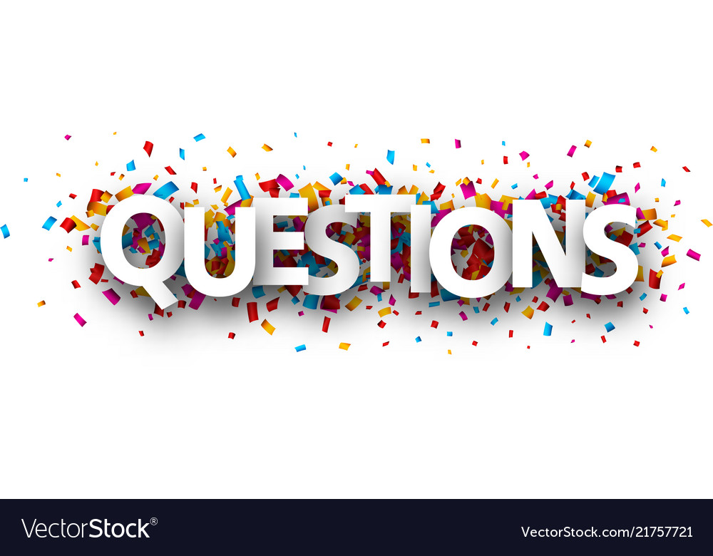 Download Questions sign with colorful confetti Royalty Free Vector