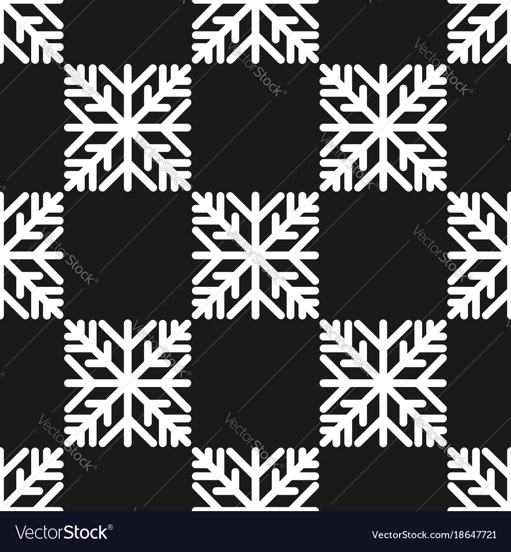 Seamless pattern of geometric snowflake square