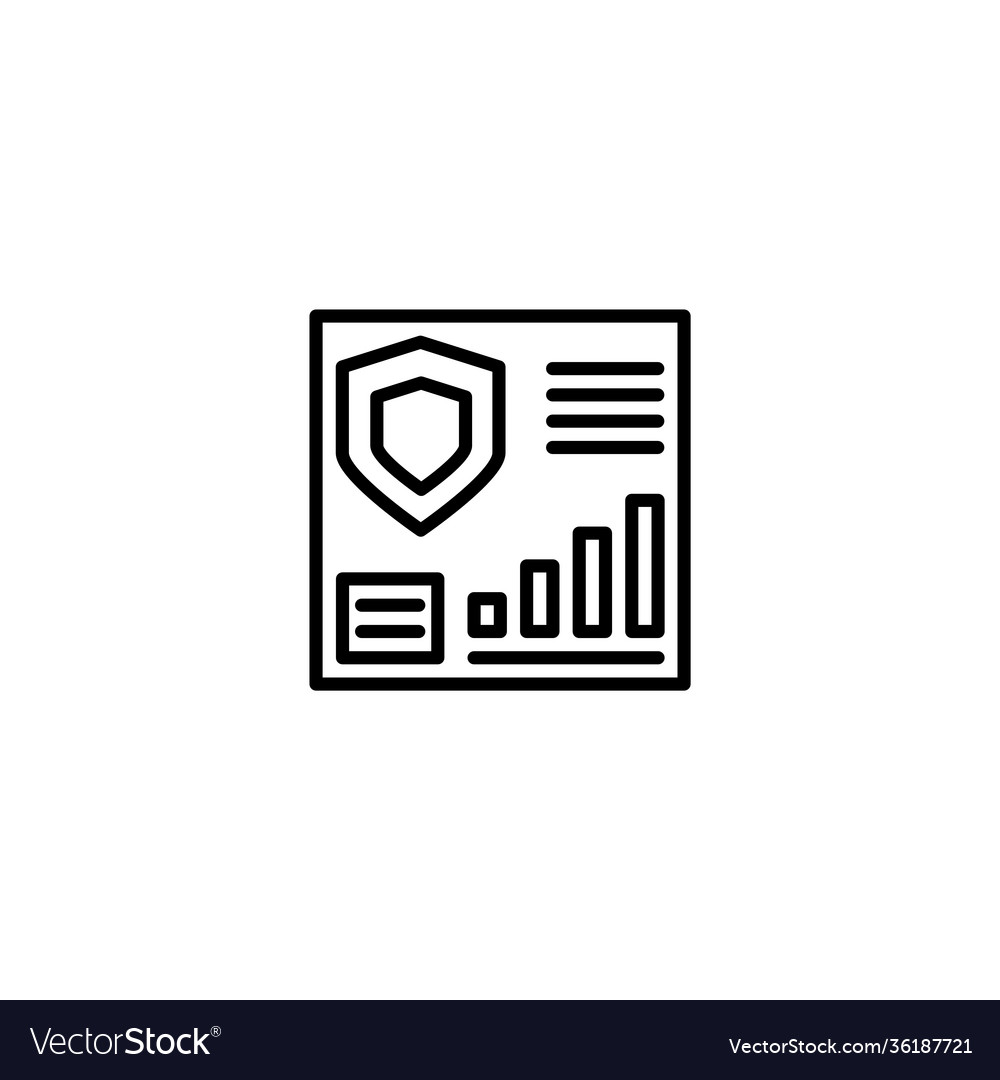 Security manager dashboard icon with line style vector image Security manager dashboard icon with line style