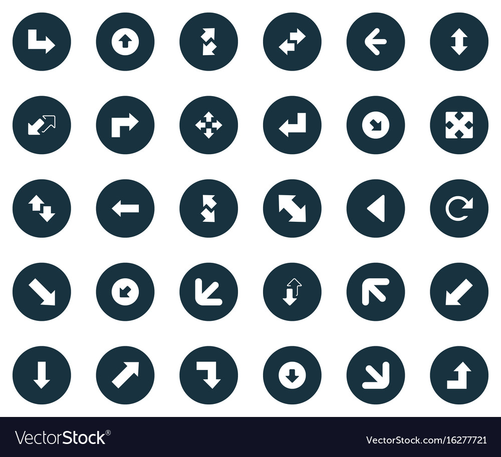 Set of simple arrows icons