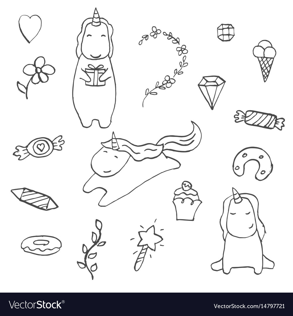 Set of unicorn