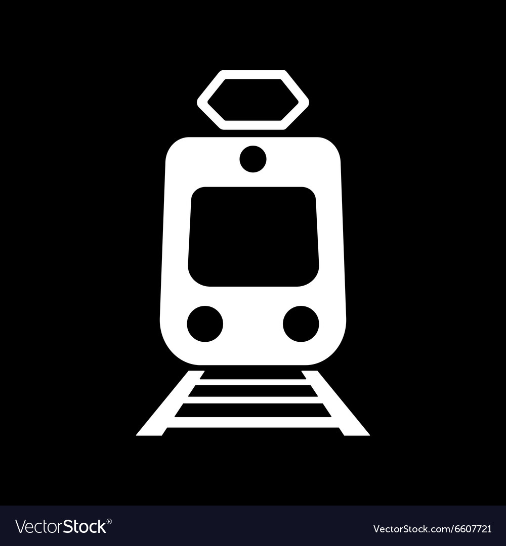 Train icon metro and tram railroad symbol