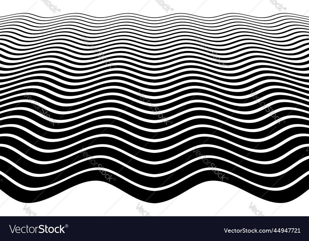 Wavy lines halftone pattern