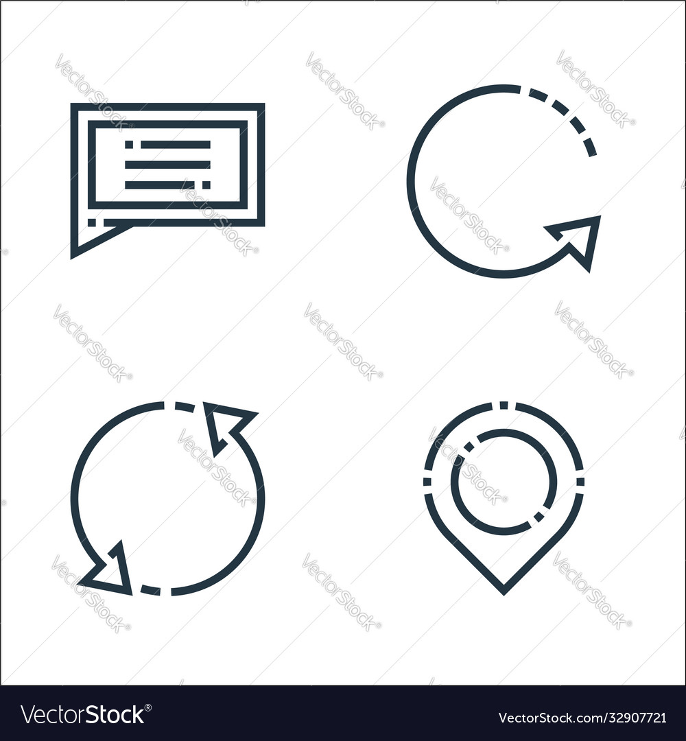 Web essentials line icons linear set quality vector image Web essentials line icons linear set quality