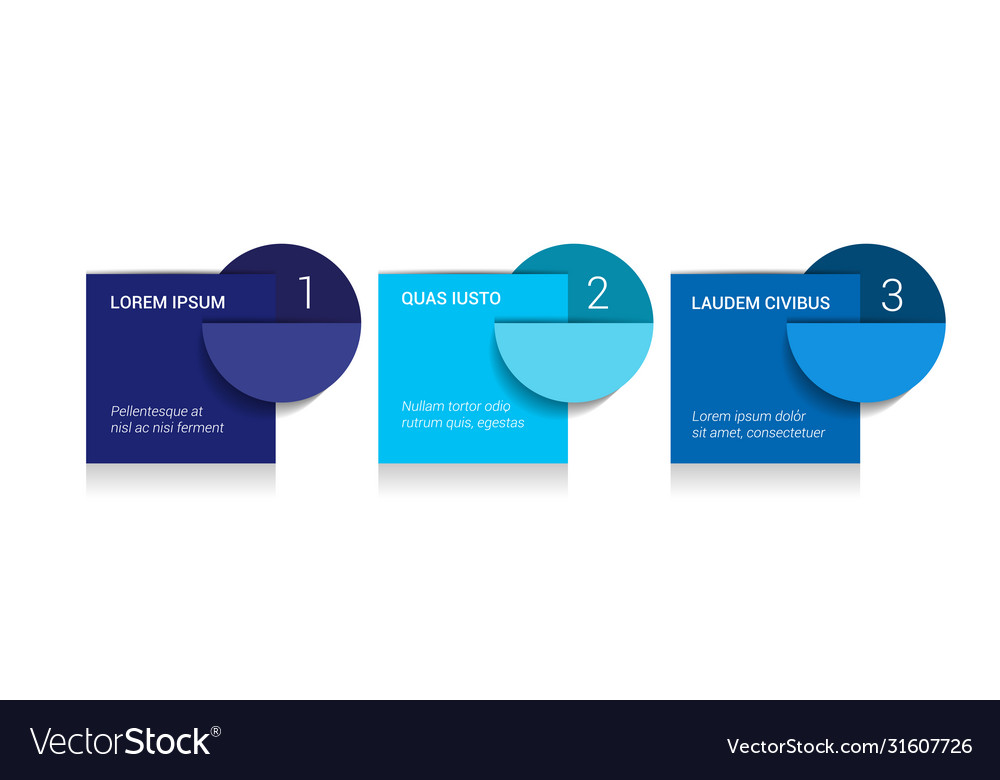 3 steps arrow tutorial chart diagram one two Vector Image 3 steps arrow tutorial chart diagram one two