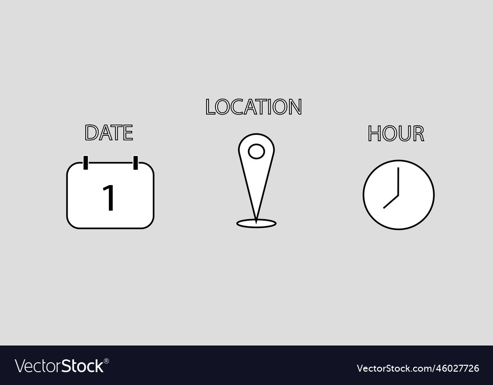 A navigation calendar date and location time
