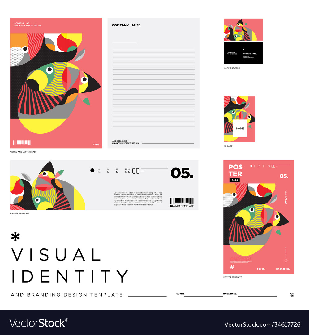 Abstract background visual identity brand template