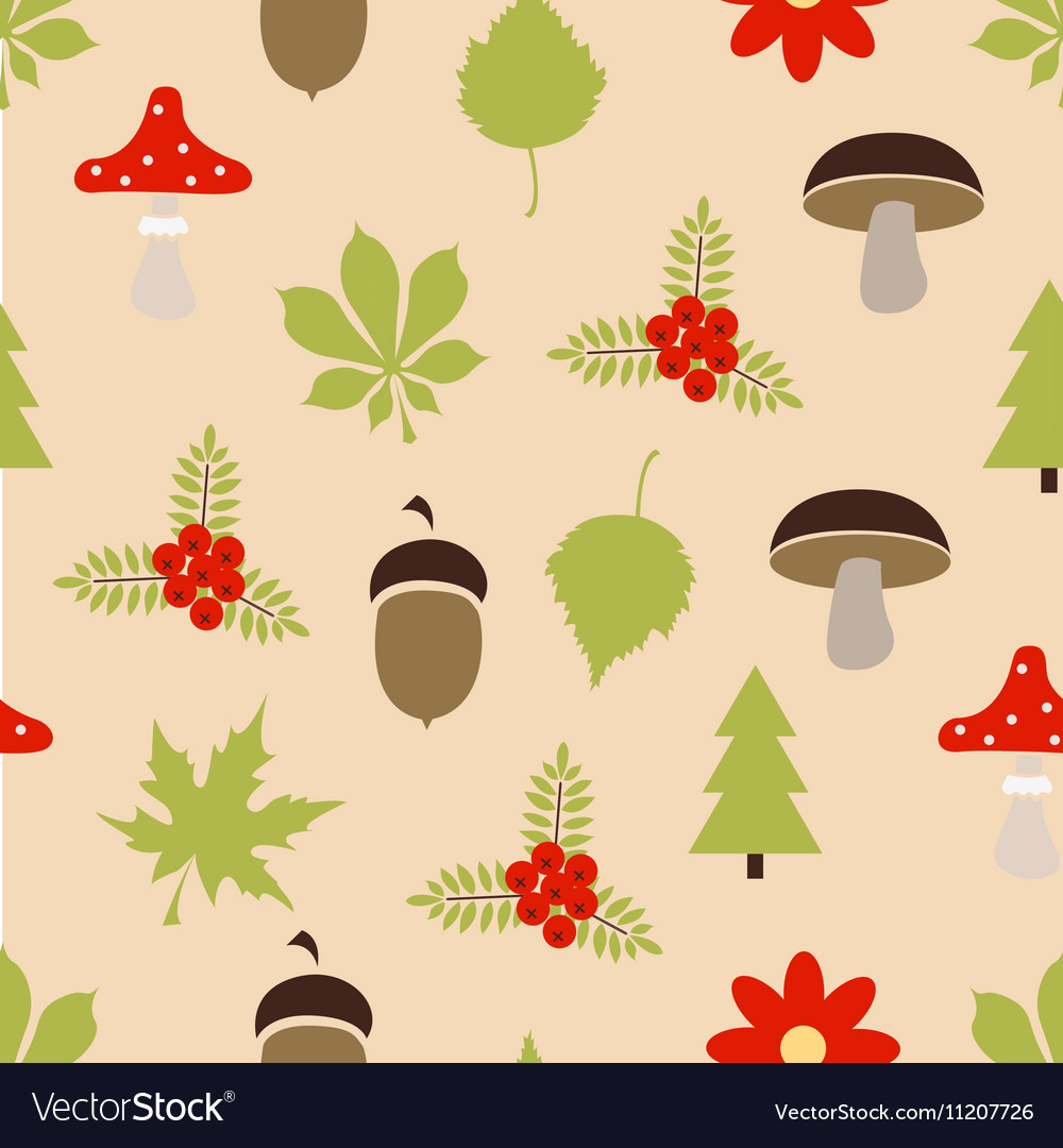 Autumn forest pattern