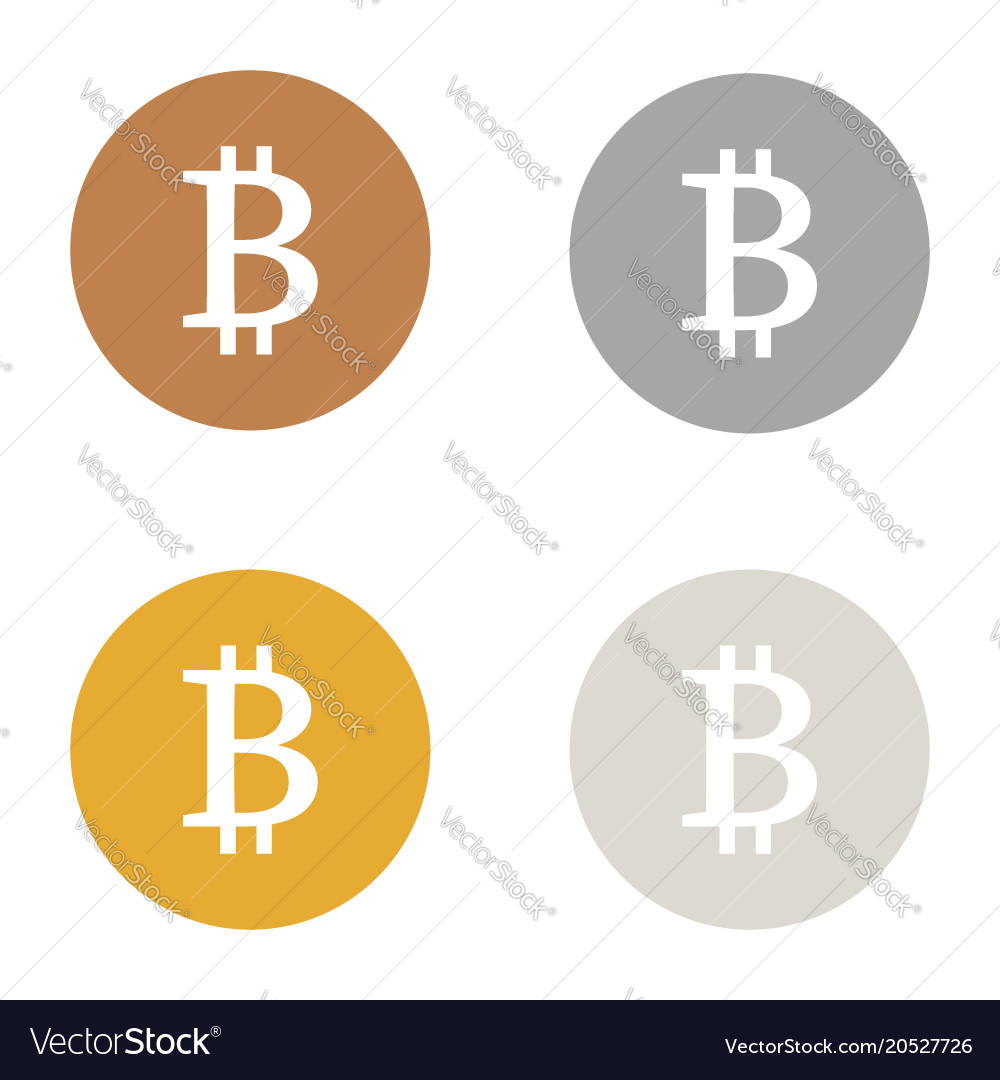 Bitcoin icons logo bronze gold silver platinum set vector image Bitcoin icons logo bronze gold silver platinum set