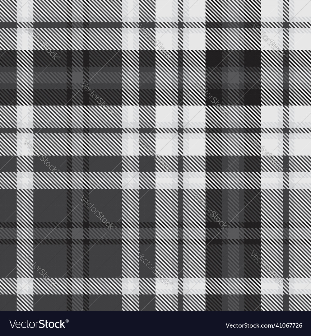 Black and white ombre plaid textured seamless Vector Image