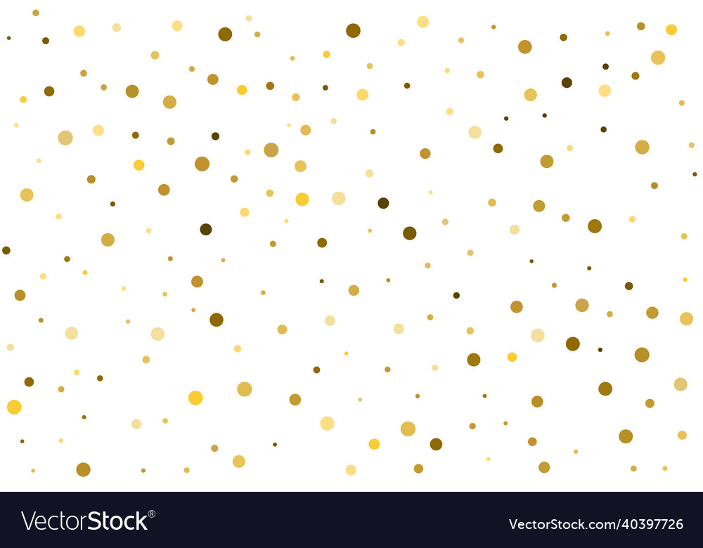 Christmas classic polka dot confetti gold round