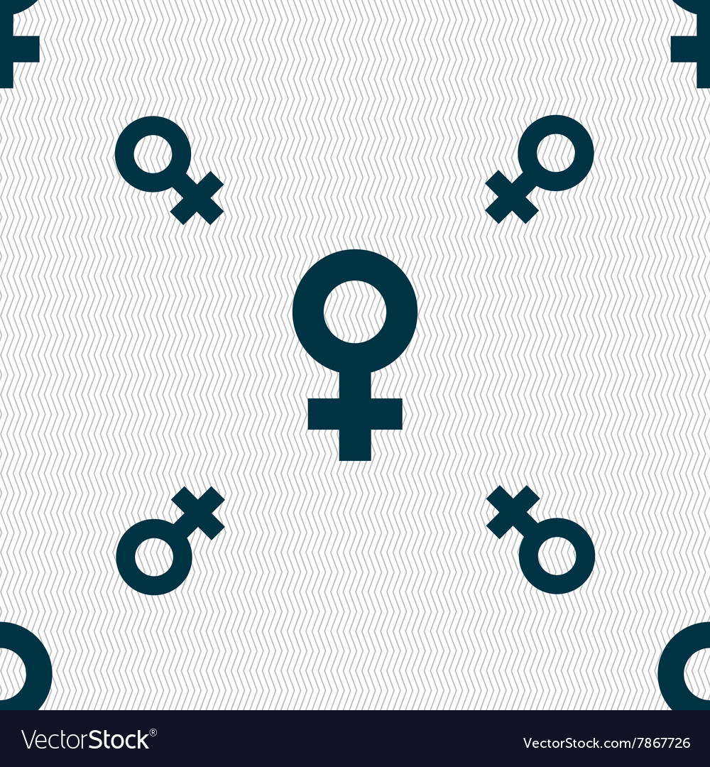 Female icon sign seamless pattern with geometric Vector Image