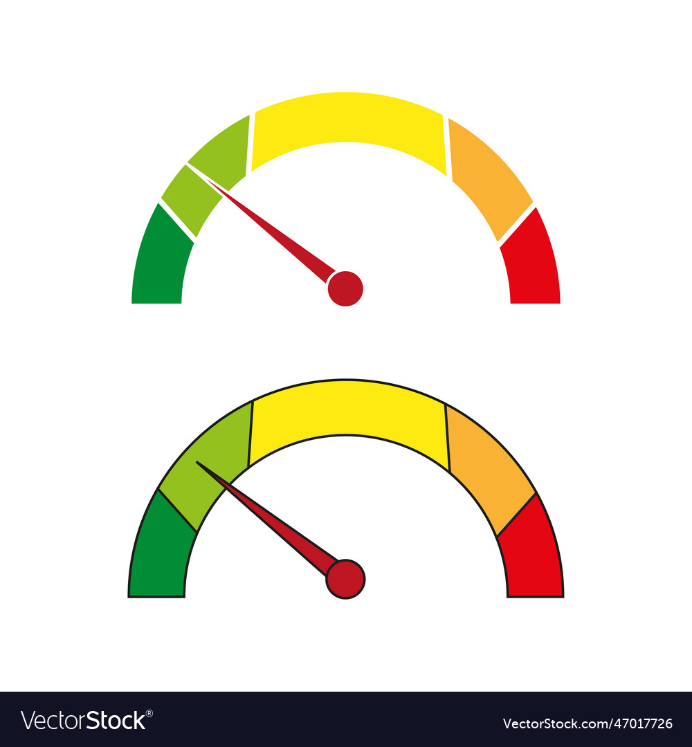 Flat speedometers high speed Royalty Free Vector Image