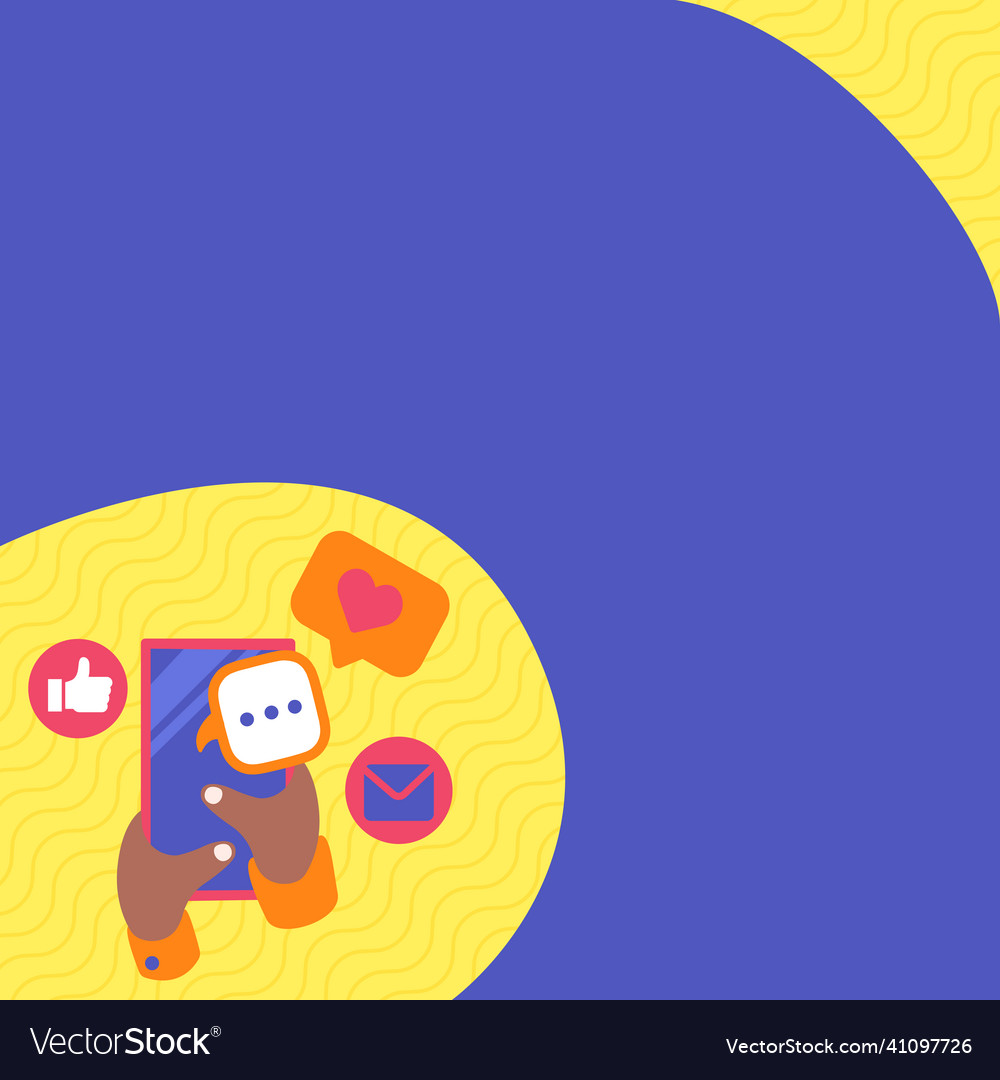 Hand holding mobile phone pressing application Vector Image Hand holding mobile phone pressing application