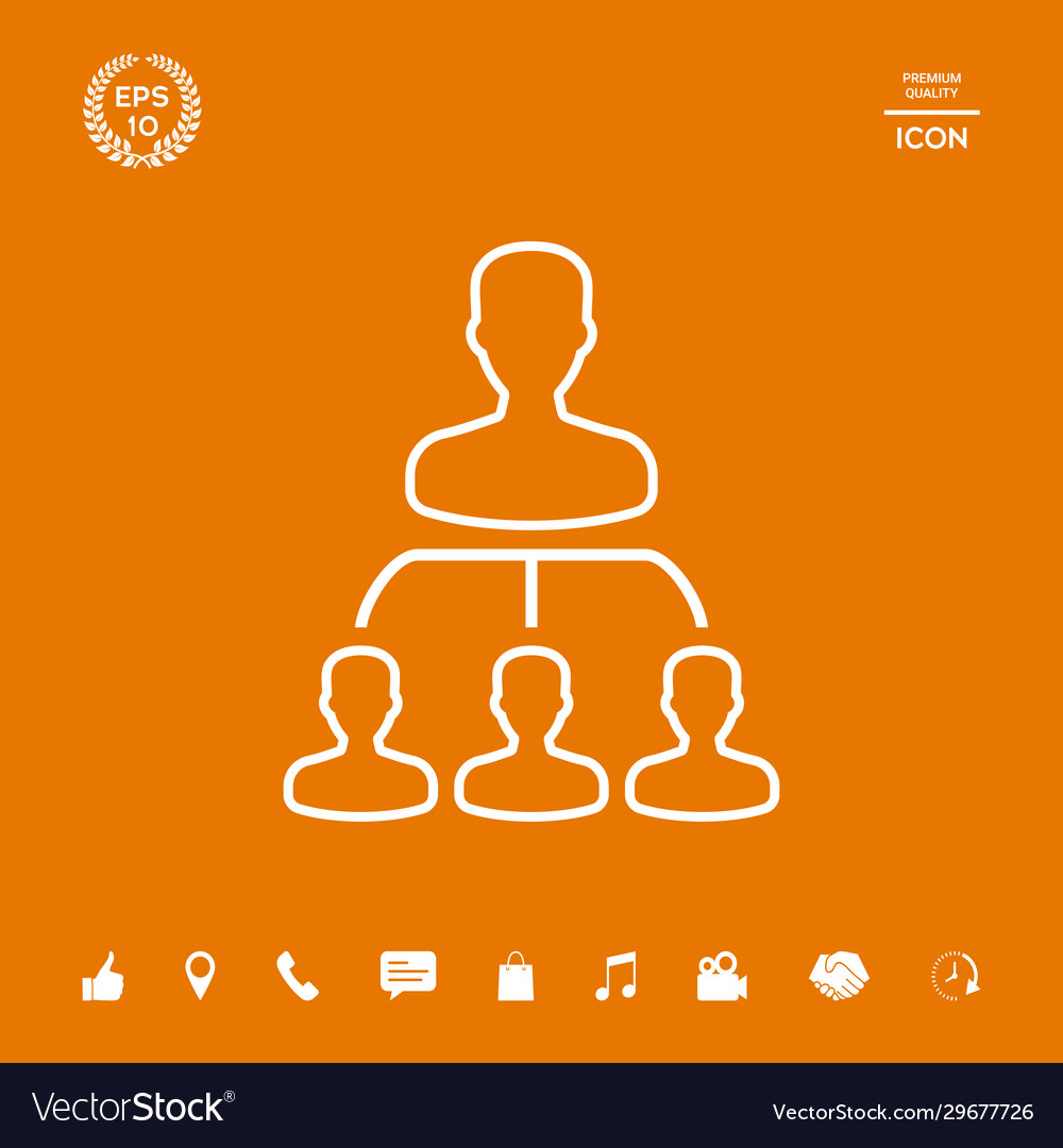 Hierarchy - line icon graphic elements
