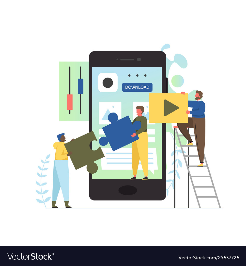 Mobile App Development - Flat Style