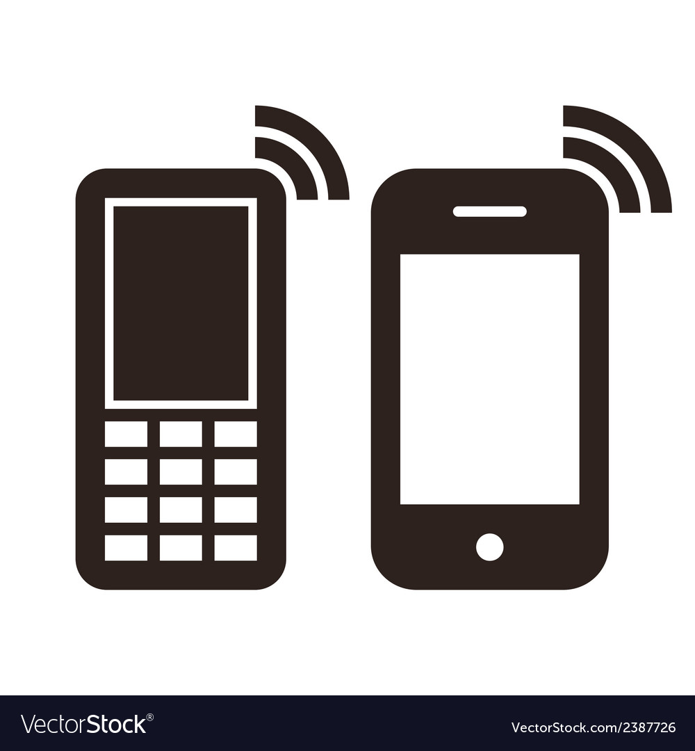 Mobile phone icons Royalty Free Vector Image  VectorStock