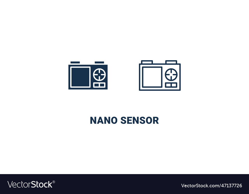 Nano sensor icon outline and filled vector image Nano sensor icon outline and filled