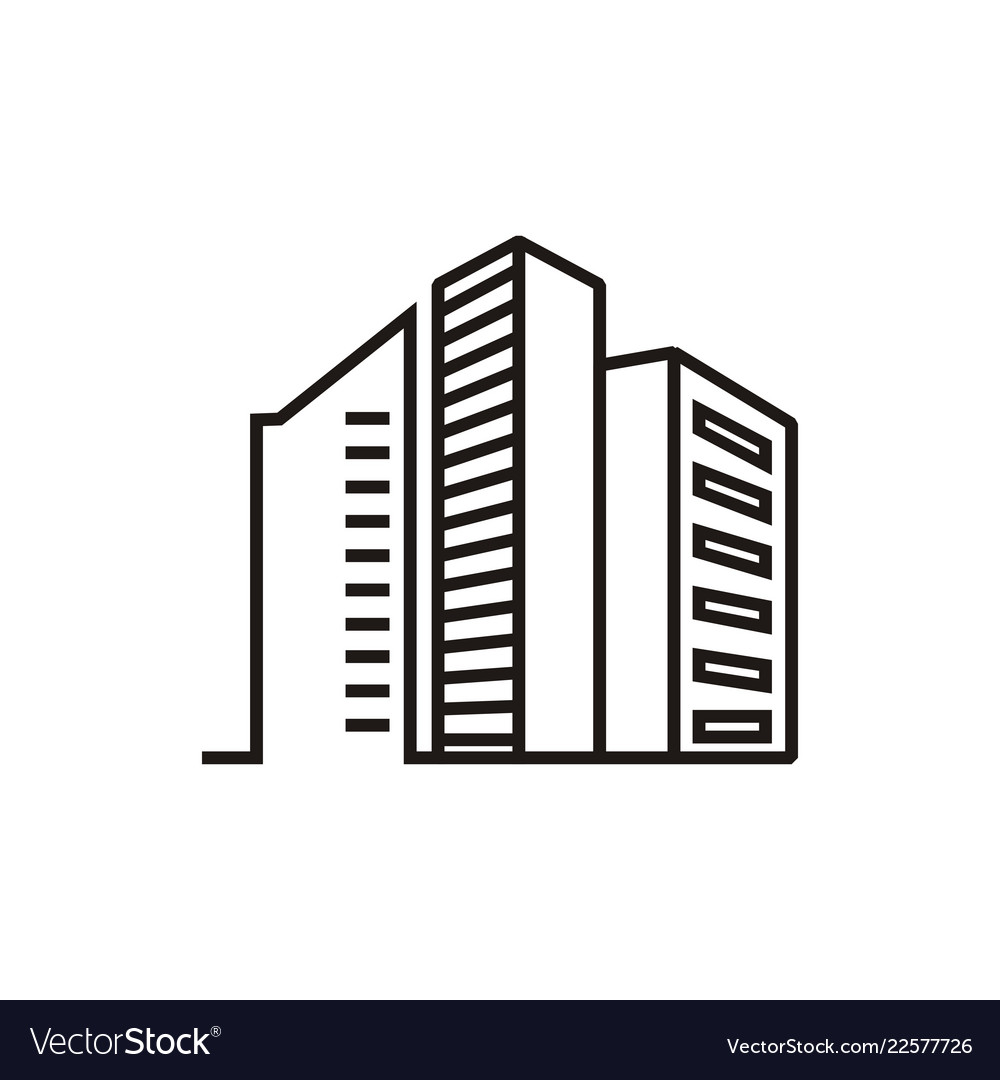 Real estate apartments logo Royalty Free Vector Image