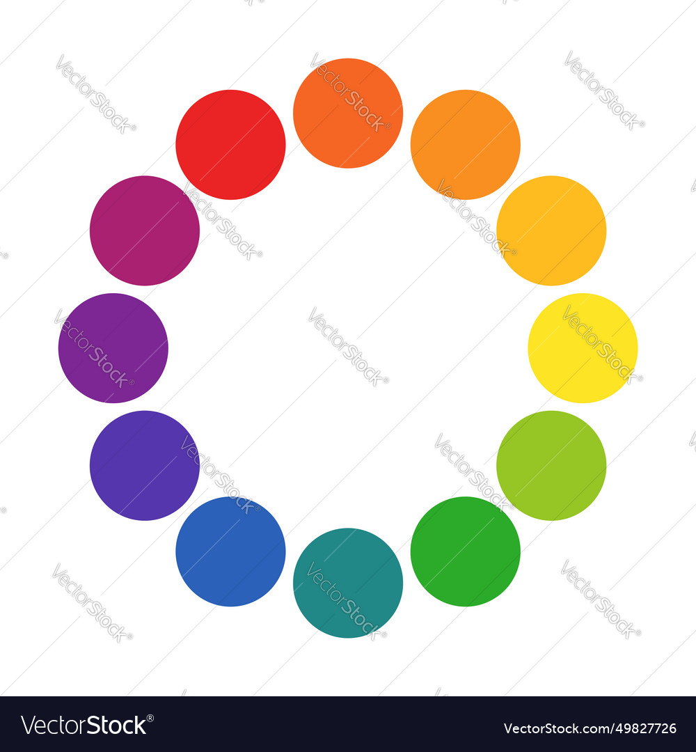 Rgb color scheme system twelve part palette wheel Vector Image Rgb color scheme system twelve part palette wheel