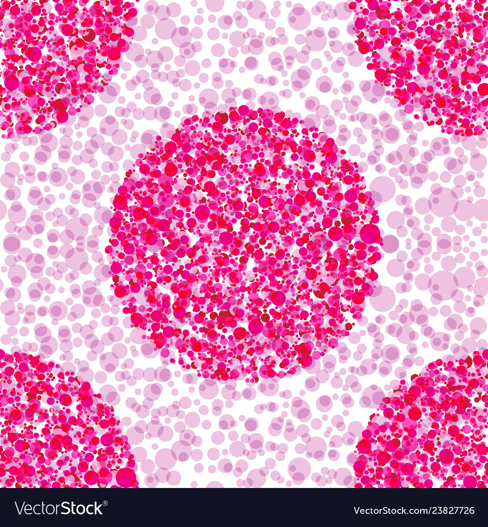Seamless pattern with large and small pink vector image Seamless pattern with large and small pink