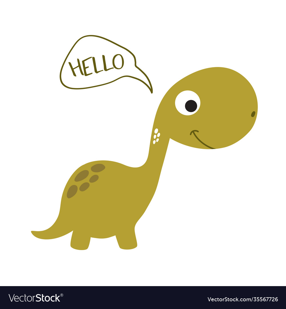 Cute cartoon dinosaur i am roarsome Royalty Free Vector