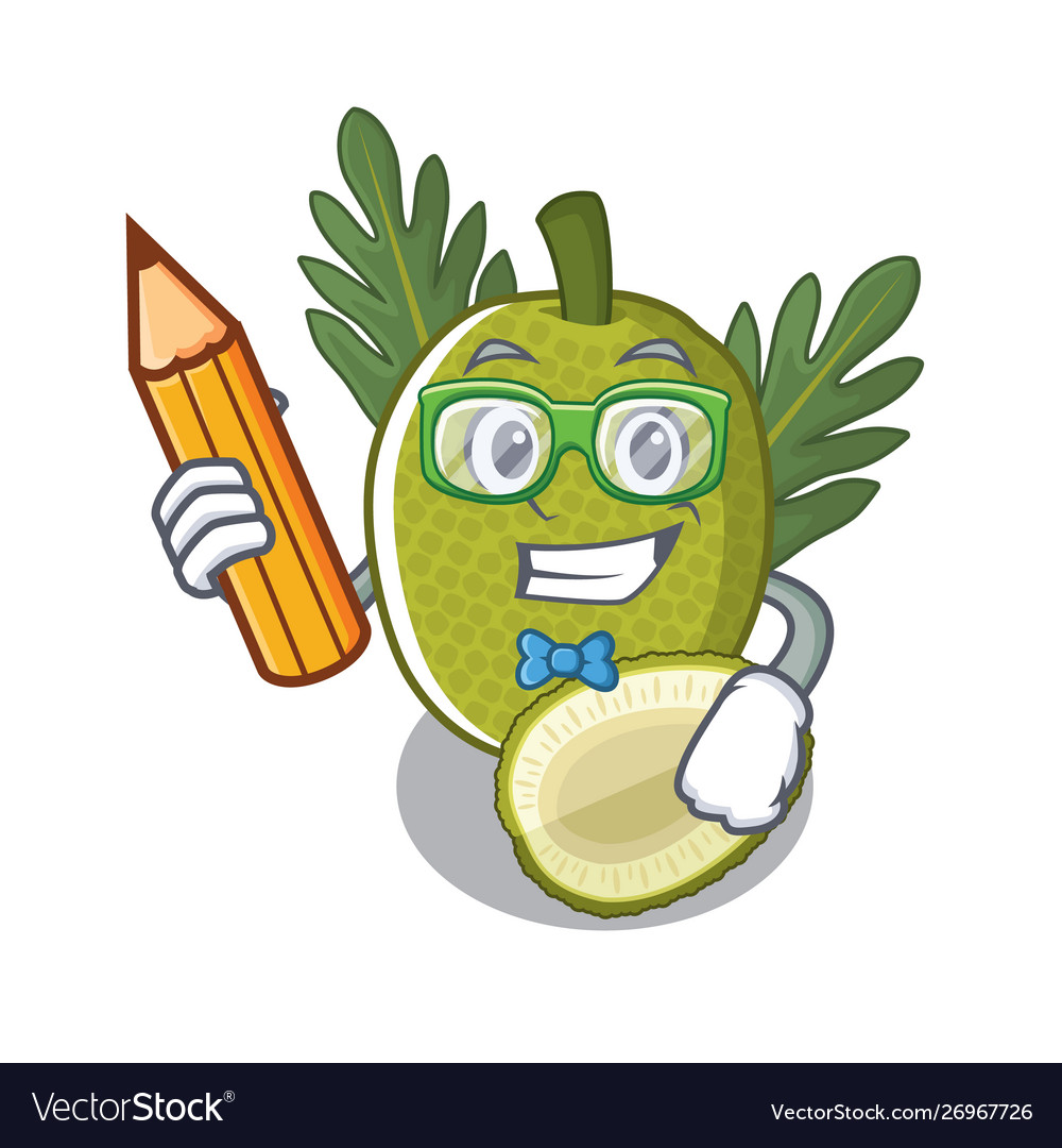 Student breadfruit with in character shape Vector Image Student breadfruit with in character shape
