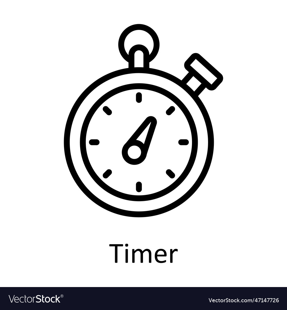 Timer outline icon design ti