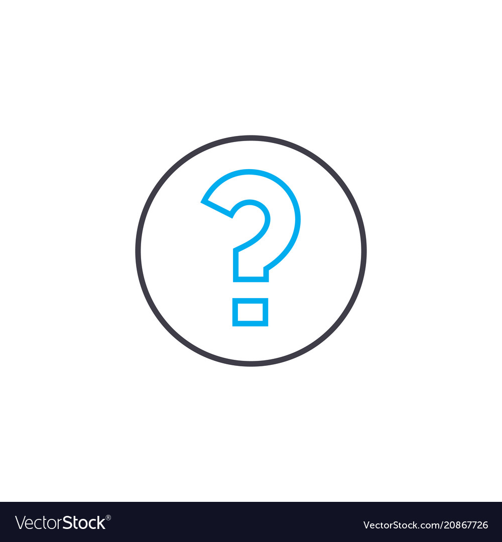 Unsolved secrets thin line stroke icon
