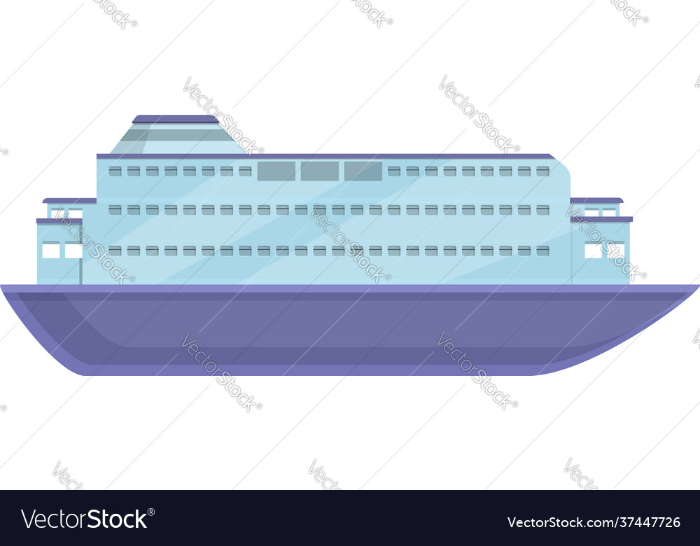 Vacation cruise liner icon cartoon style Vector Image