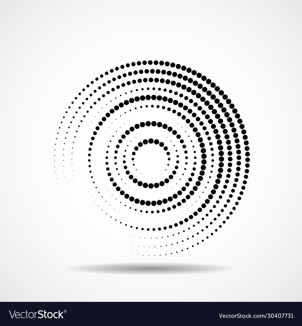 Abstract dotted circles dots in circular form