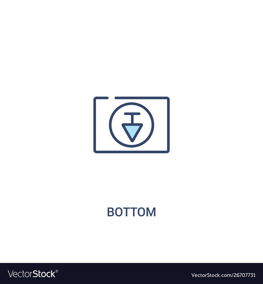 Bottom concept 2 colored icon simple line element