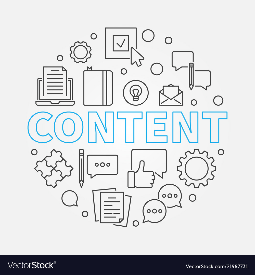 Content round outline creative