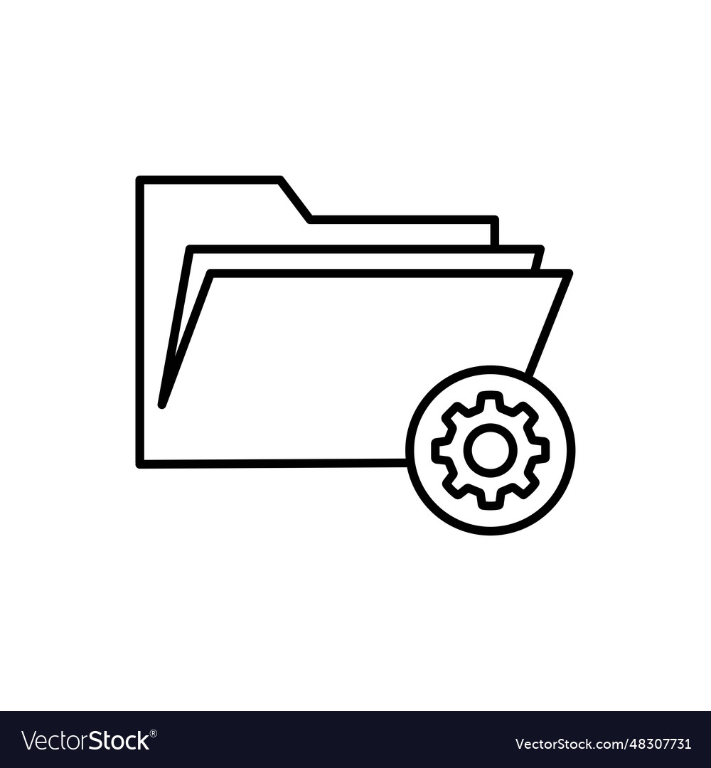 Document icon isolated on white background folder vector image Document icon isolated on white background folder